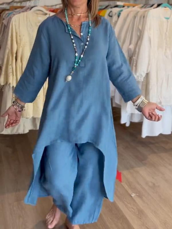 💕Damski lniany garnitur w stylu casual✨✨