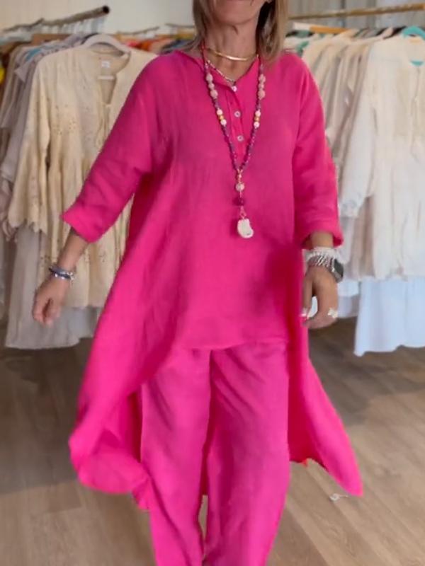 💕Damski lniany garnitur w stylu casual✨✨