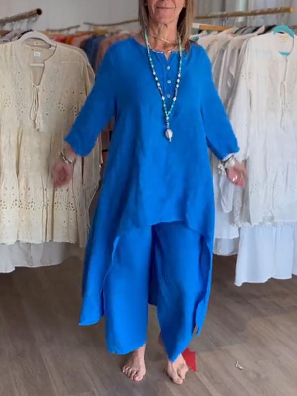 💕Damski lniany garnitur w stylu casual✨✨