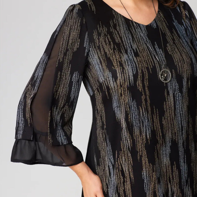 ✨Damskie luźne sukienki w pionowe paski Plus Size Plus Size