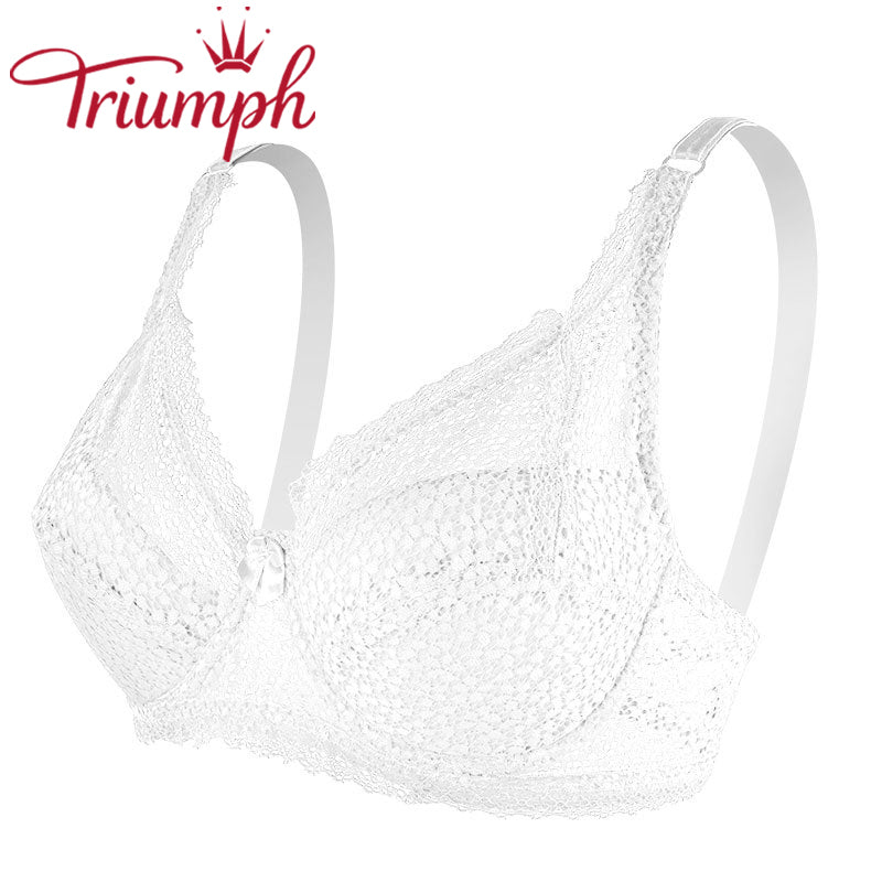 Triumph - Seksowny haftowany koronkowy biustonosz push up【M-6XL】