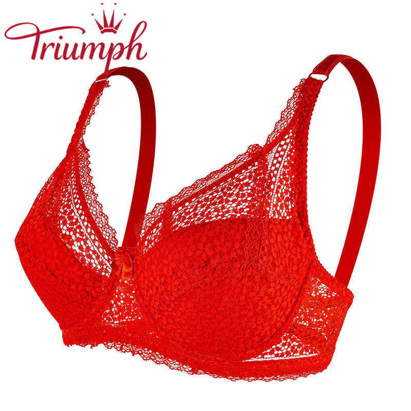 Triumph - Seksowny haftowany koronkowy biustonosz push up【M-6XL】